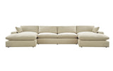 Elyza 4-Piece Double Chaise Sectional Sofa Lounge