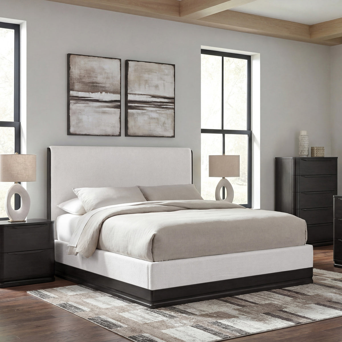 Ember Road Upholstered Panel Bed