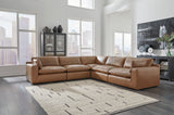 Emilia Leather Corner Sectional in Carmel