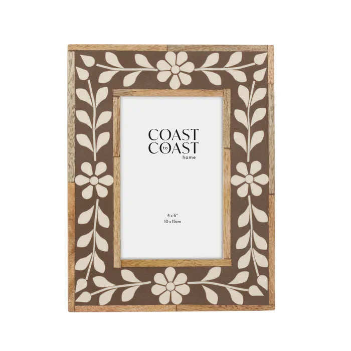 Judith Floral Wood & Resin Photo Frame
