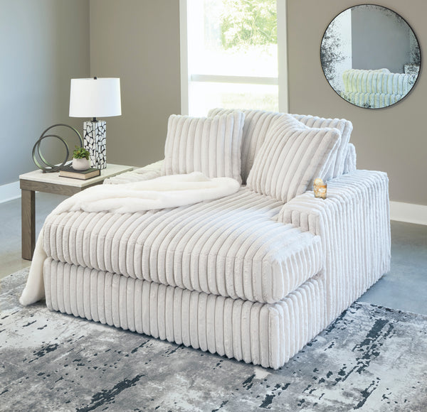 Stupendous - Oversized Chaise in Alloy Fabric