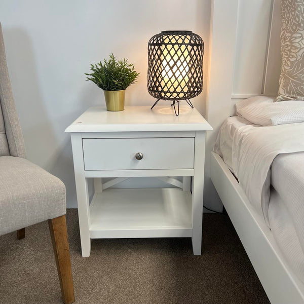 Hampton Bedside or Side Table - White