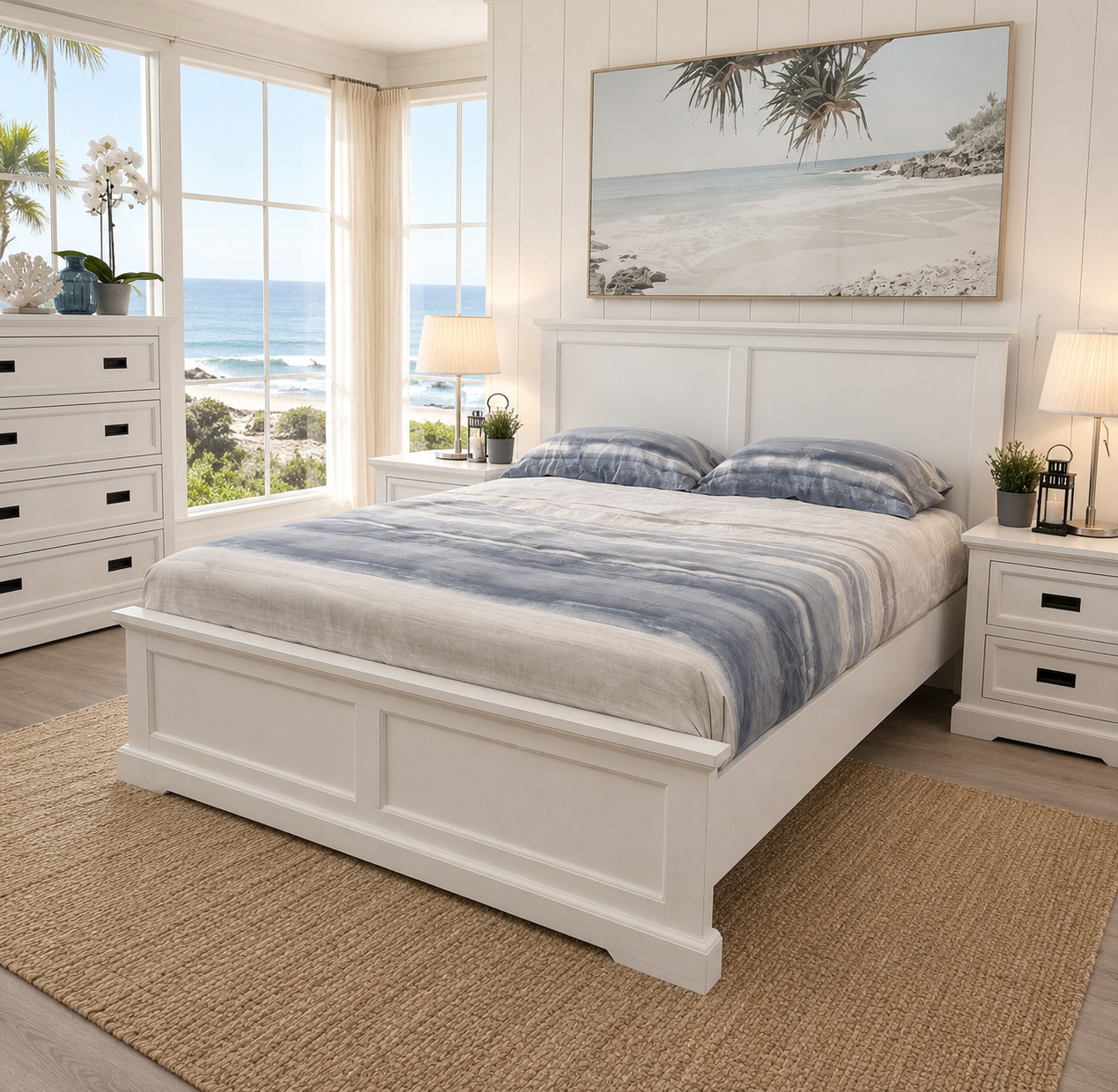 Hampton Coastal Bed - White