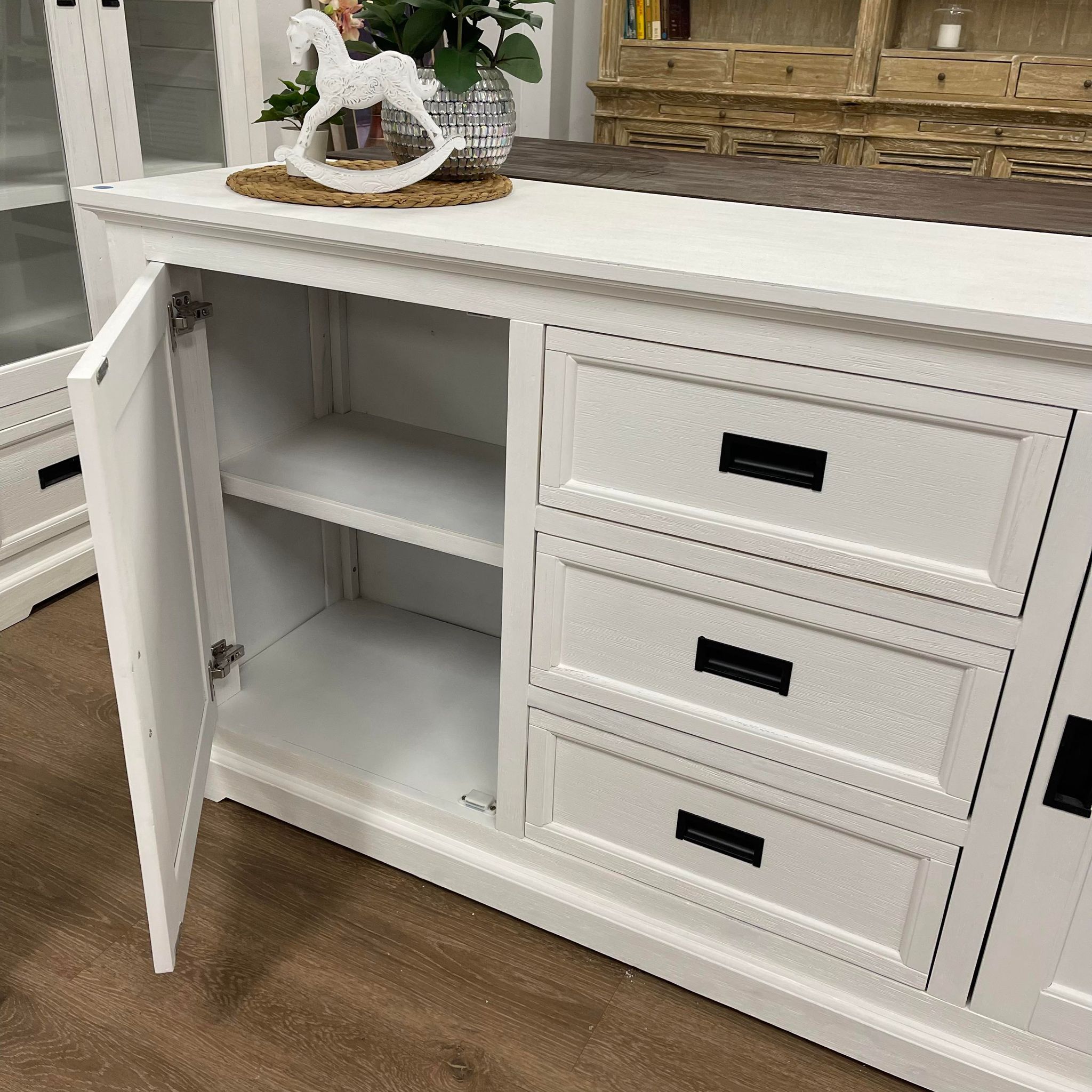 Hampton Coastal Buffet 1800mm - White - InStyle Furniture