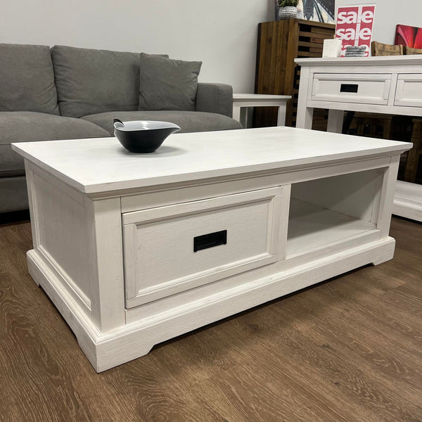 Hampton Coastal Coffee Table - White