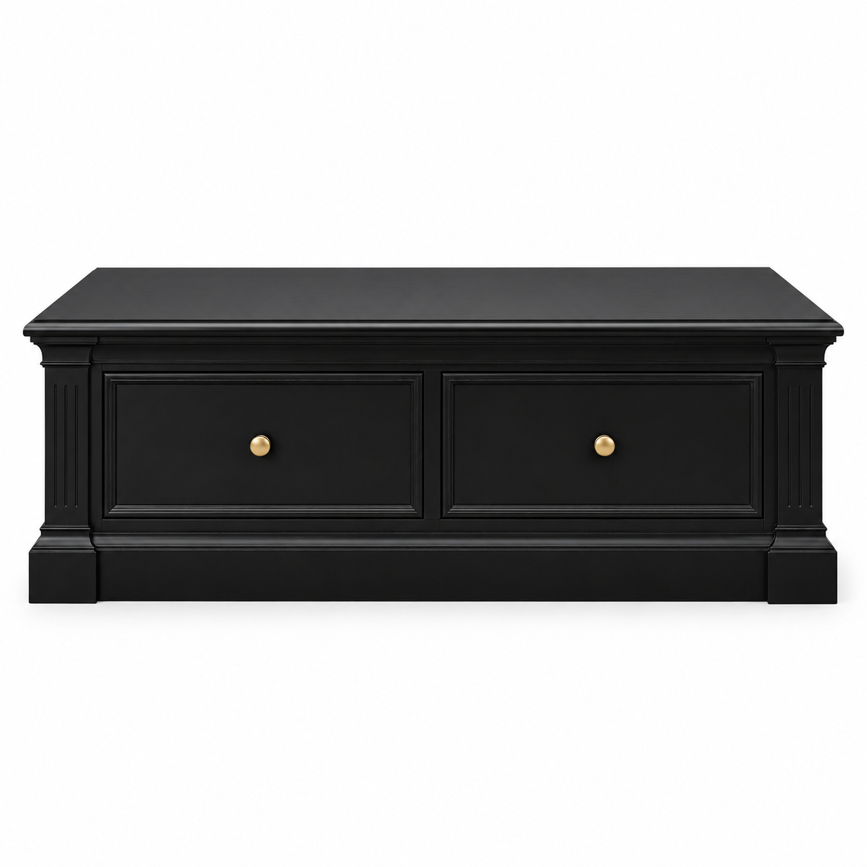 Hampton Deluxe Coffee Table with Drawers – Black