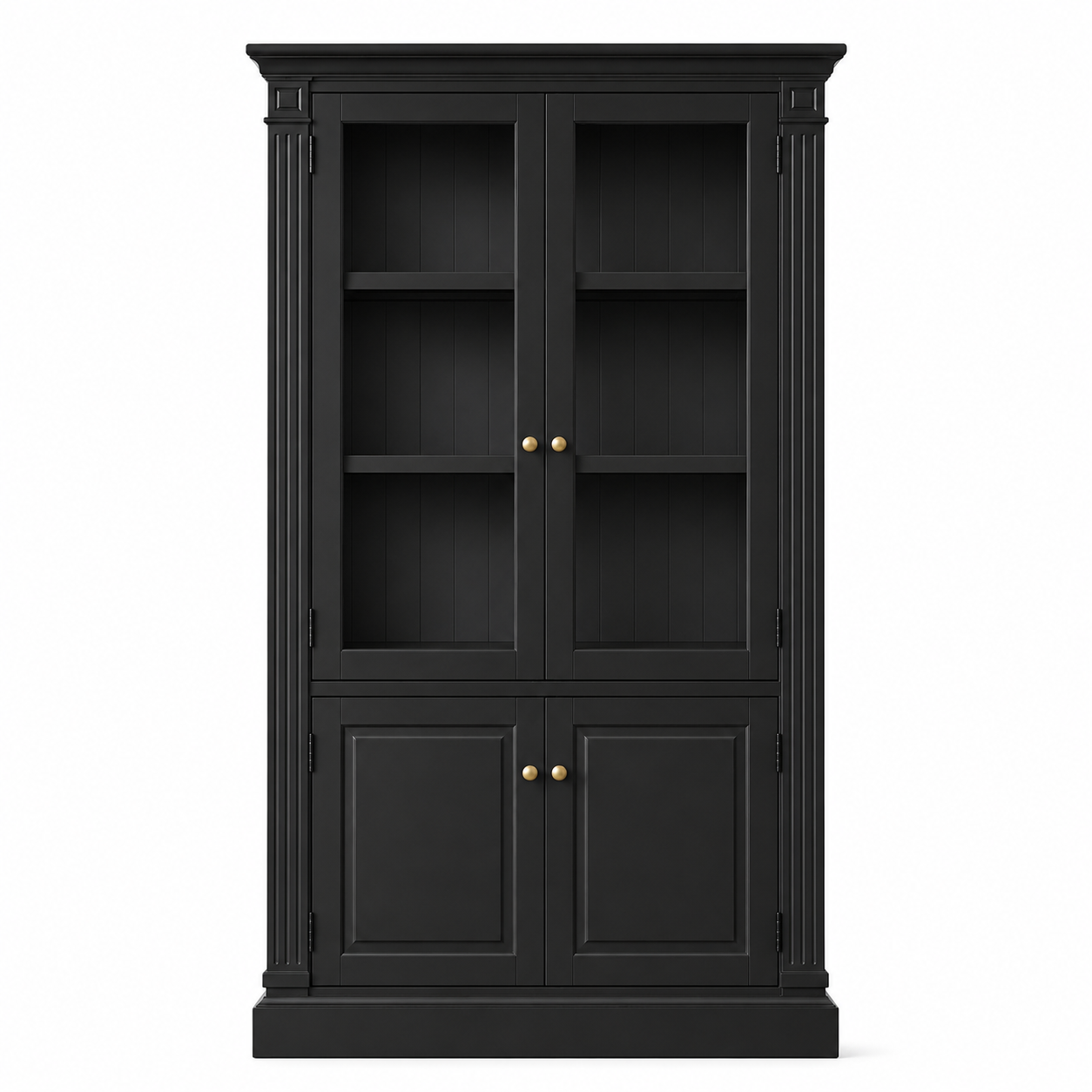 Hampton Deluxe Glass Display Cabinet – Black