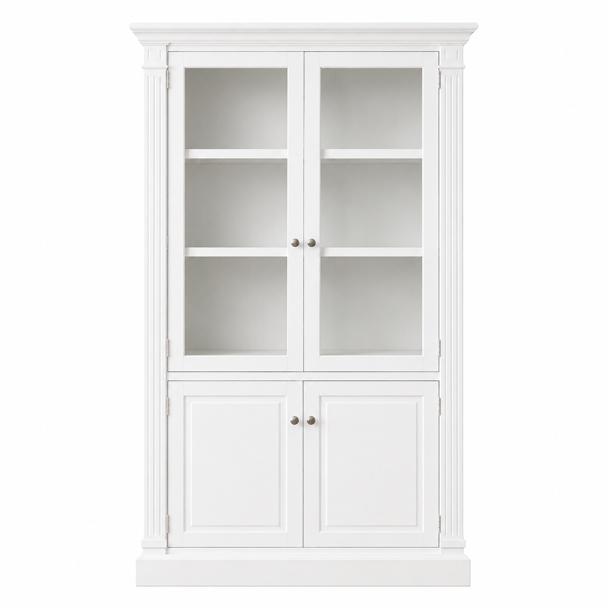 Hampton Deluxe Glass Display Cabinet – White