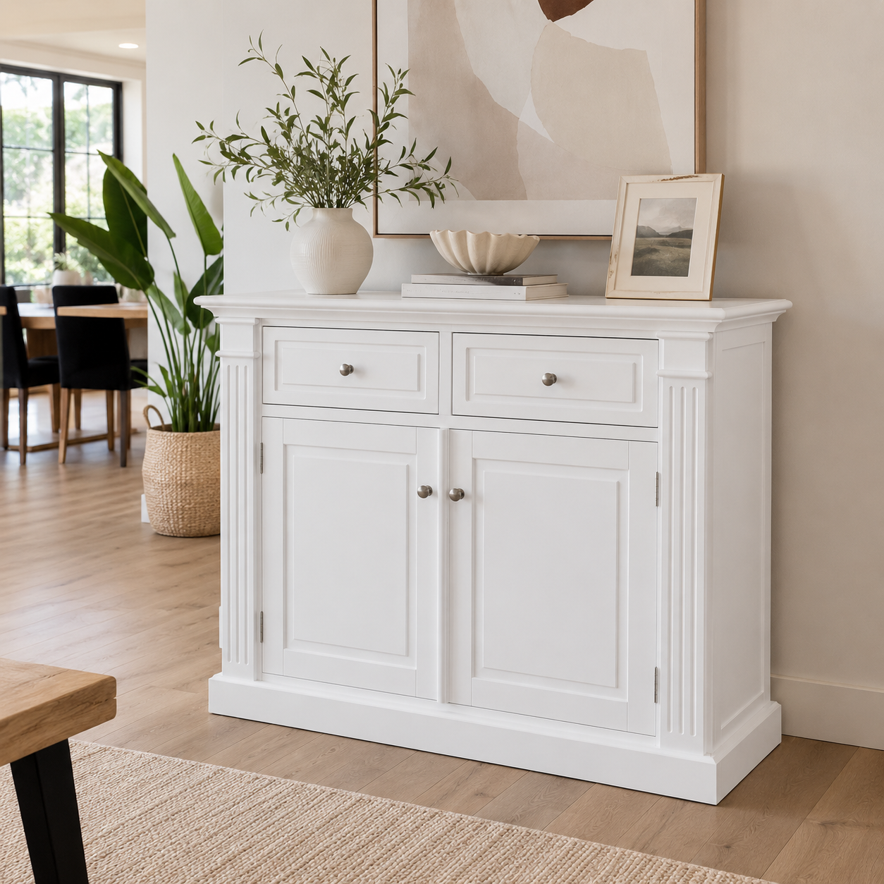 Hampton Deluxe 120cm Buffet – White