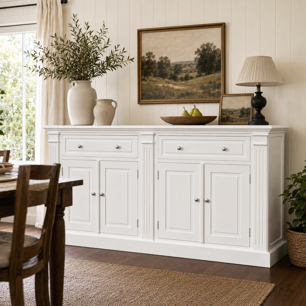 Hampton Deluxe 180cm Buffet - White
