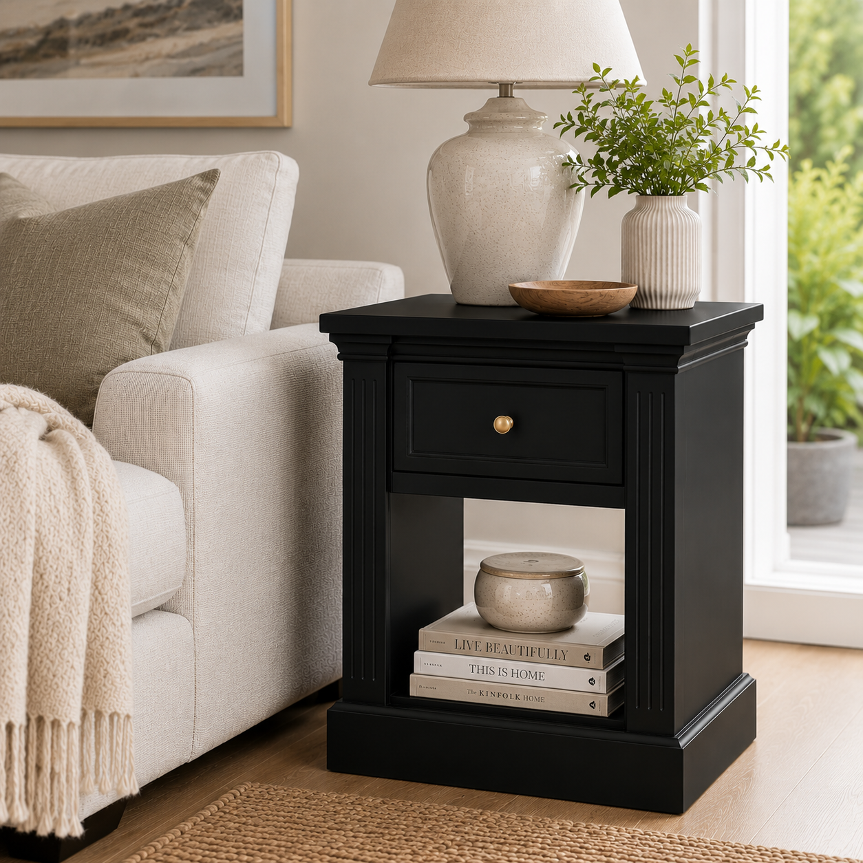 Hampton Deluxe Side Table – Black