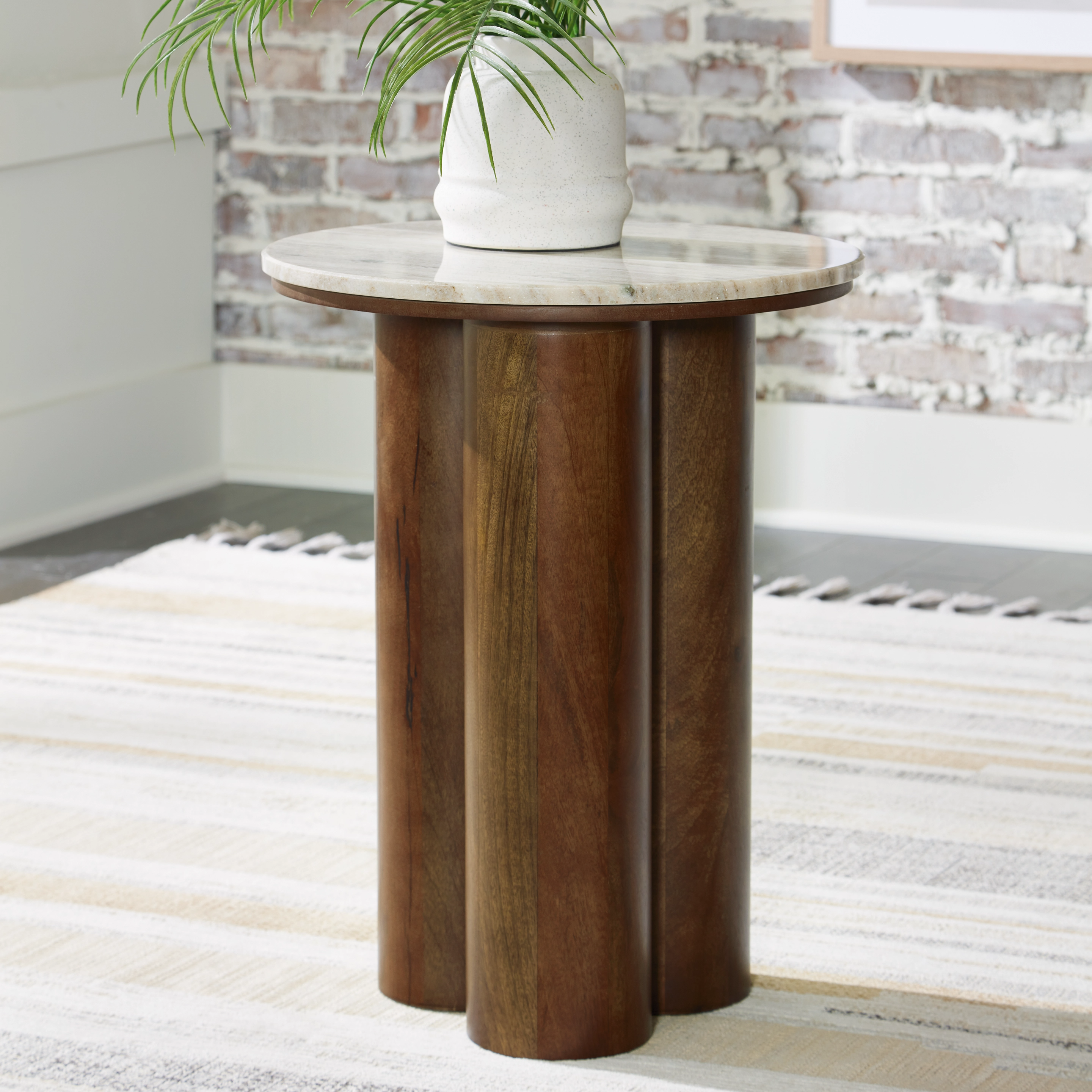 Henfield Marble Top Accent Side Table