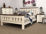 Imperial Coastal Bed (LOW FOOT)- White & Dark Oak