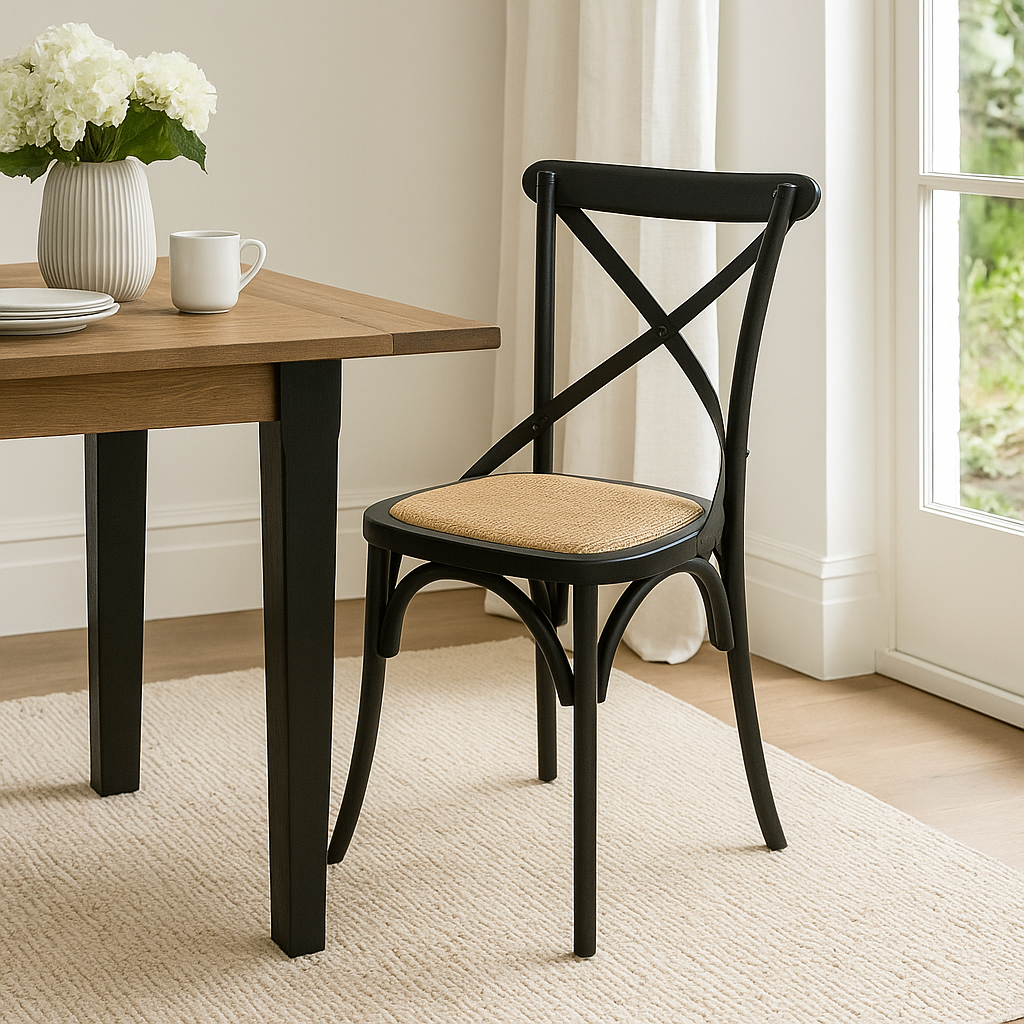 InStyle Cross Back Chair - Black