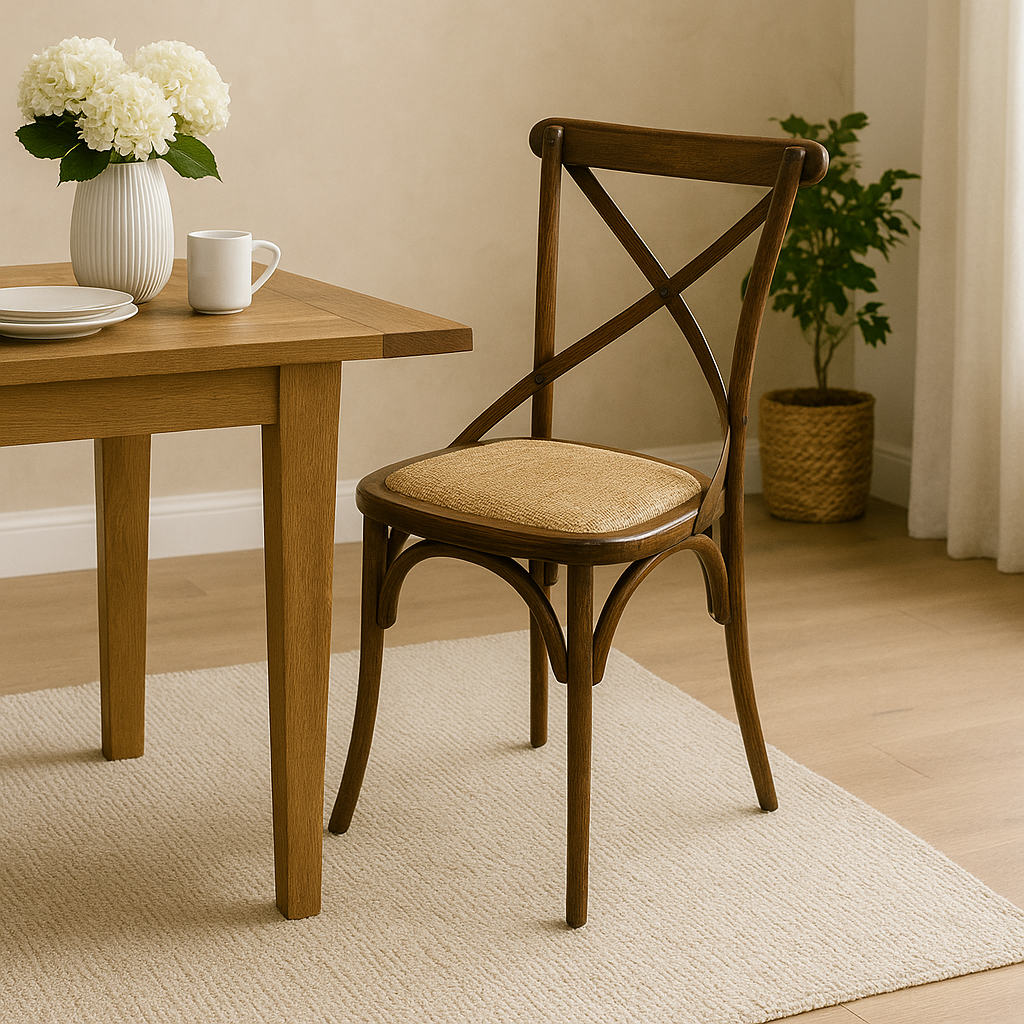 InStyle Cross Back Chair - Dark Oak