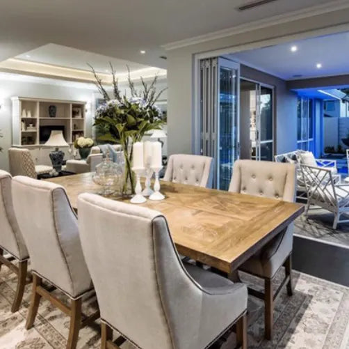 Kenthurst Royal 3200mm Dining Table – Parquetry Elmwood