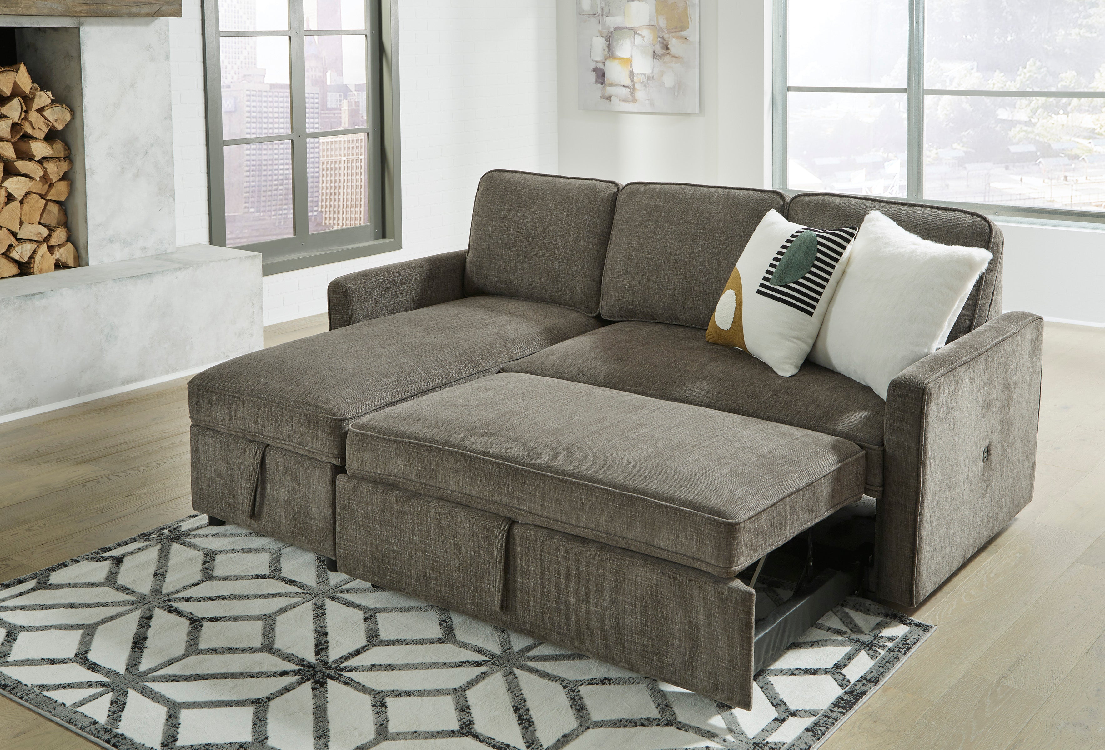Kerle Storage Chaise with Pop Up Bed