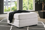 Koralynn Oversized Ottoman Stone Fabric