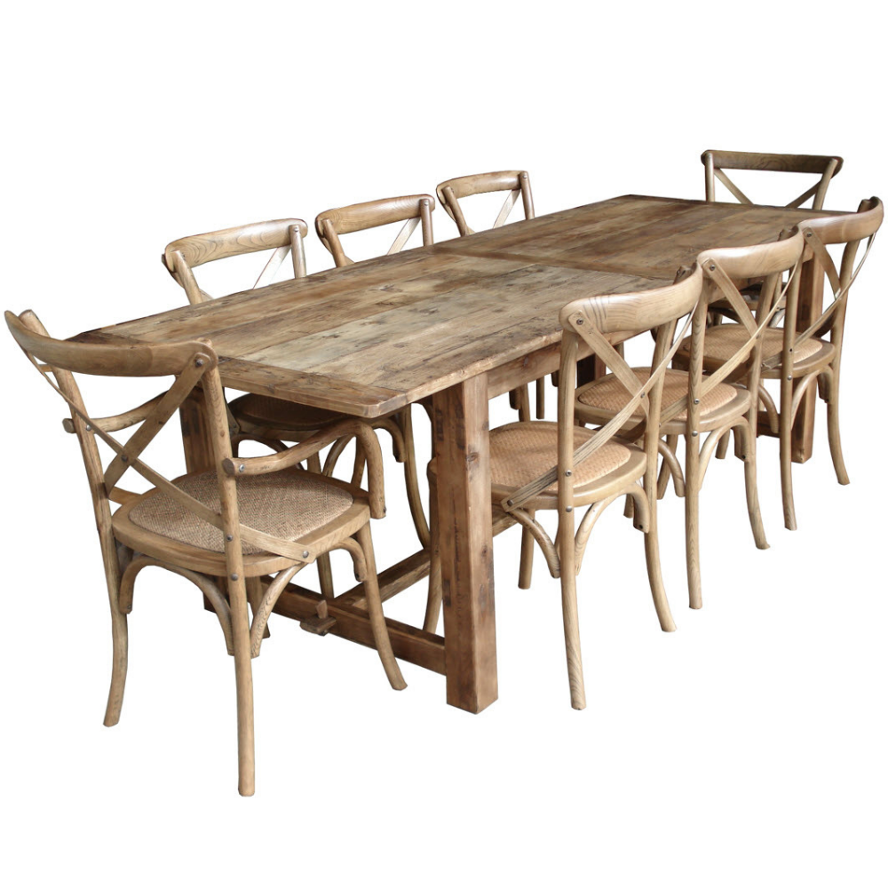 La Familia Natural Rustic Dining Table