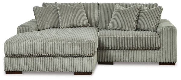 Lindyn 2 Seater Sectional with Left Hand Facing Chaise Fog Fabric