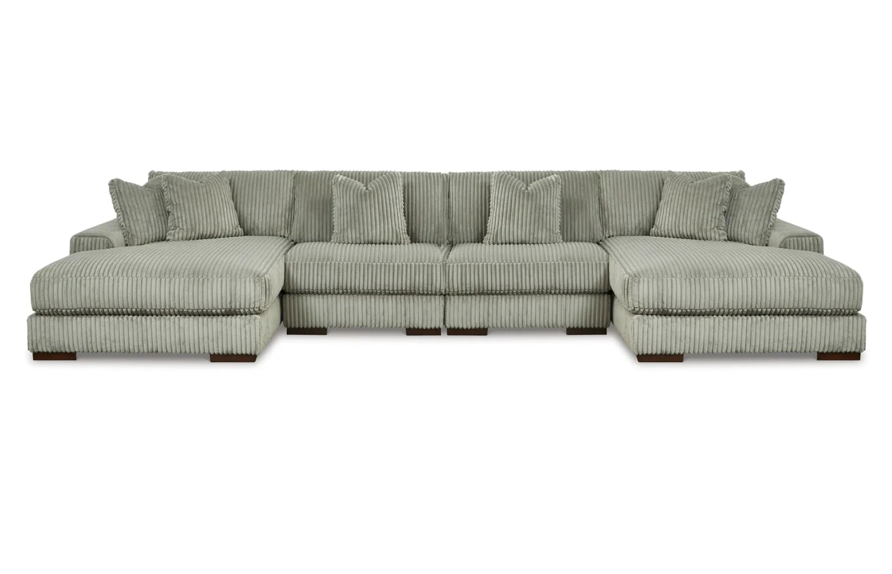 Lindyn 4 Seater Sectional Double Chaise Fog Fabric