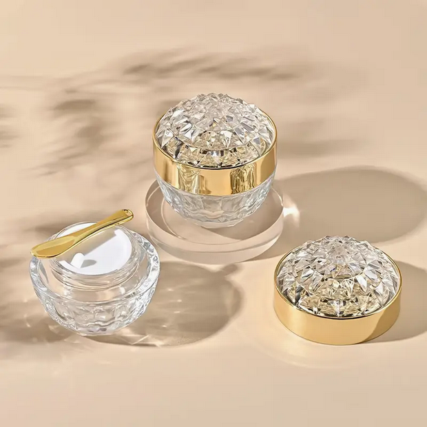 Luxury Crystal Glass Cream Jar