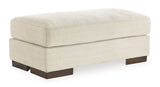 Maggie Ottoman in Birch Fabric