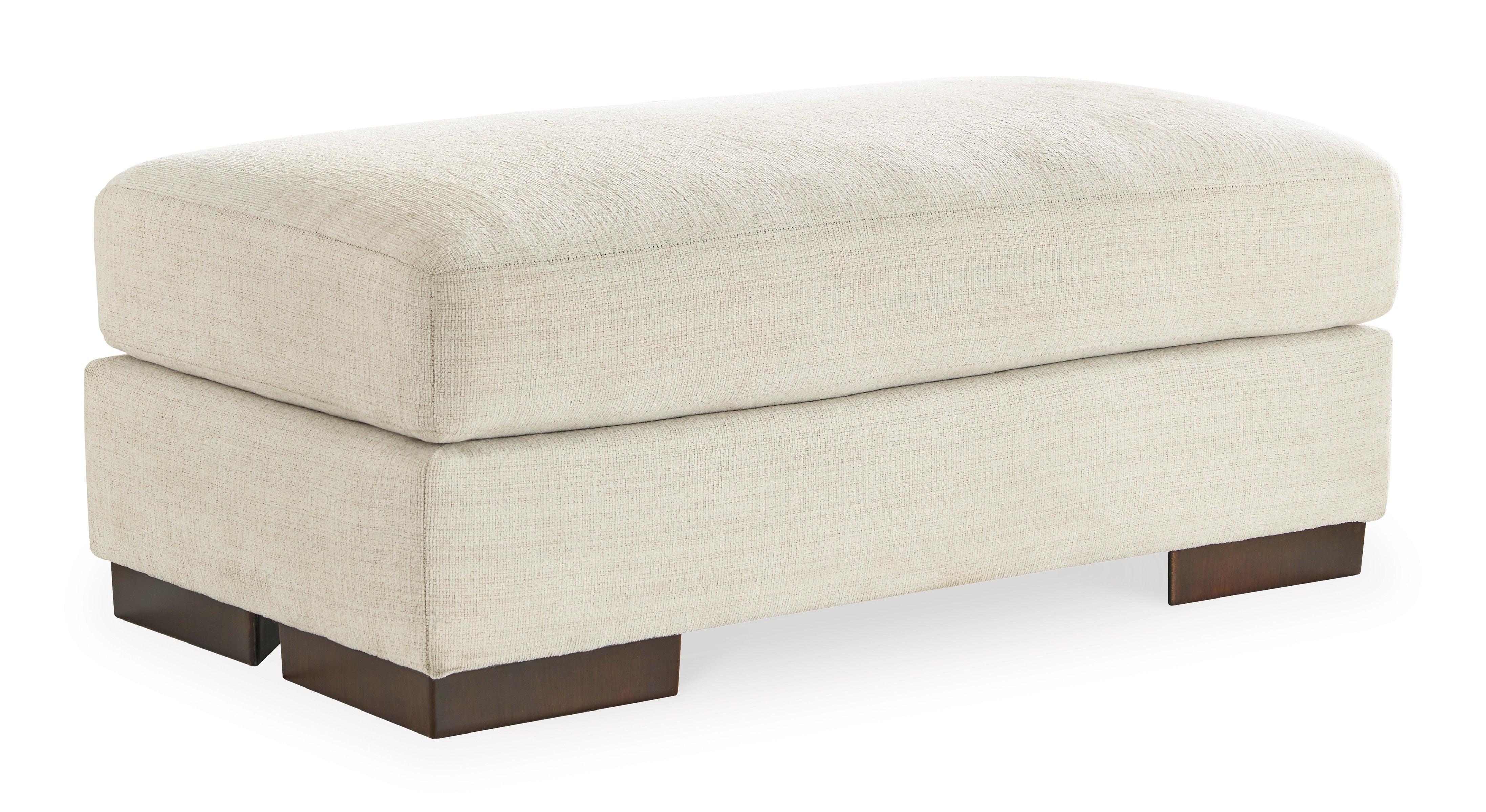 Maggie Ottoman in Birch Fabric