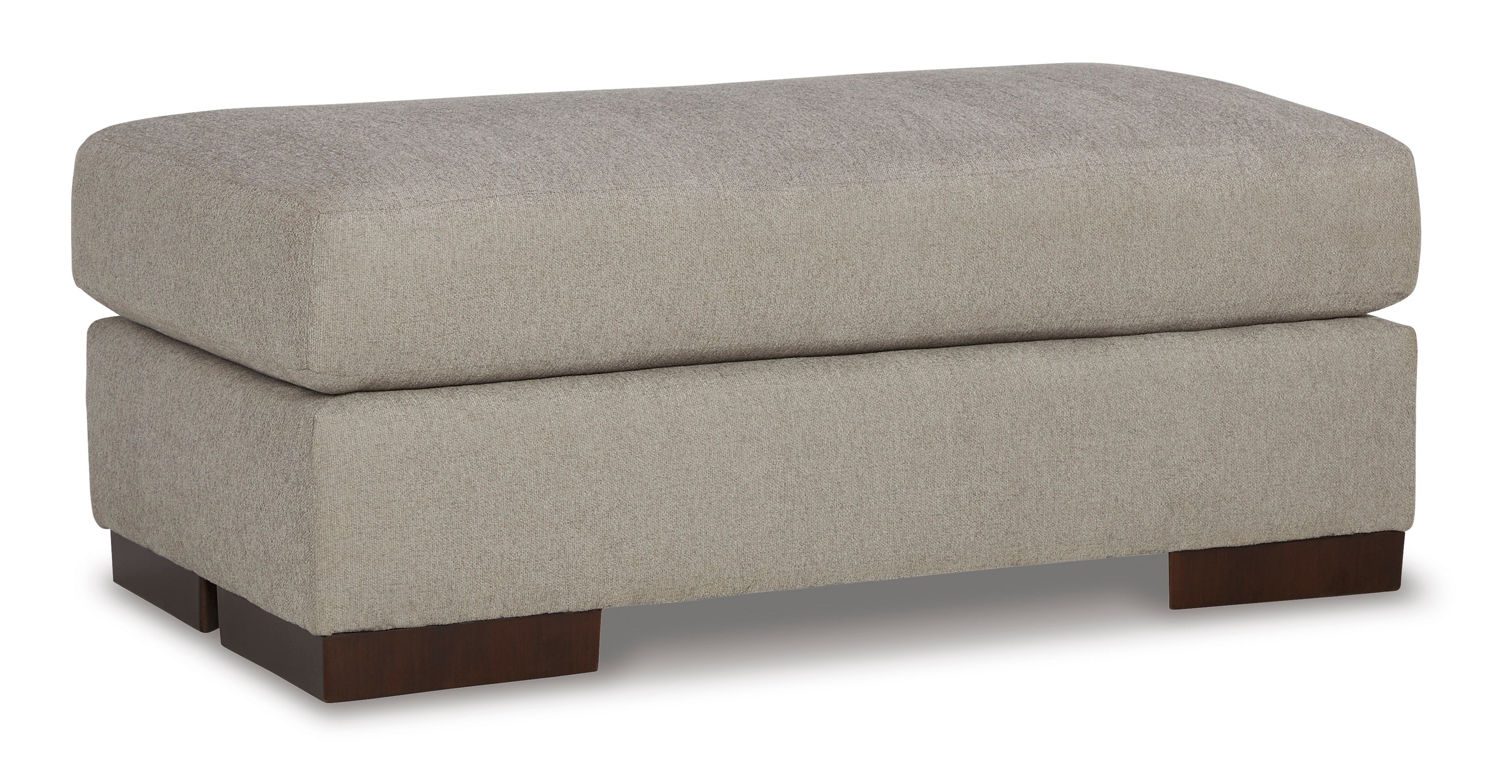 Maggie Ottoman in Flax Fabric