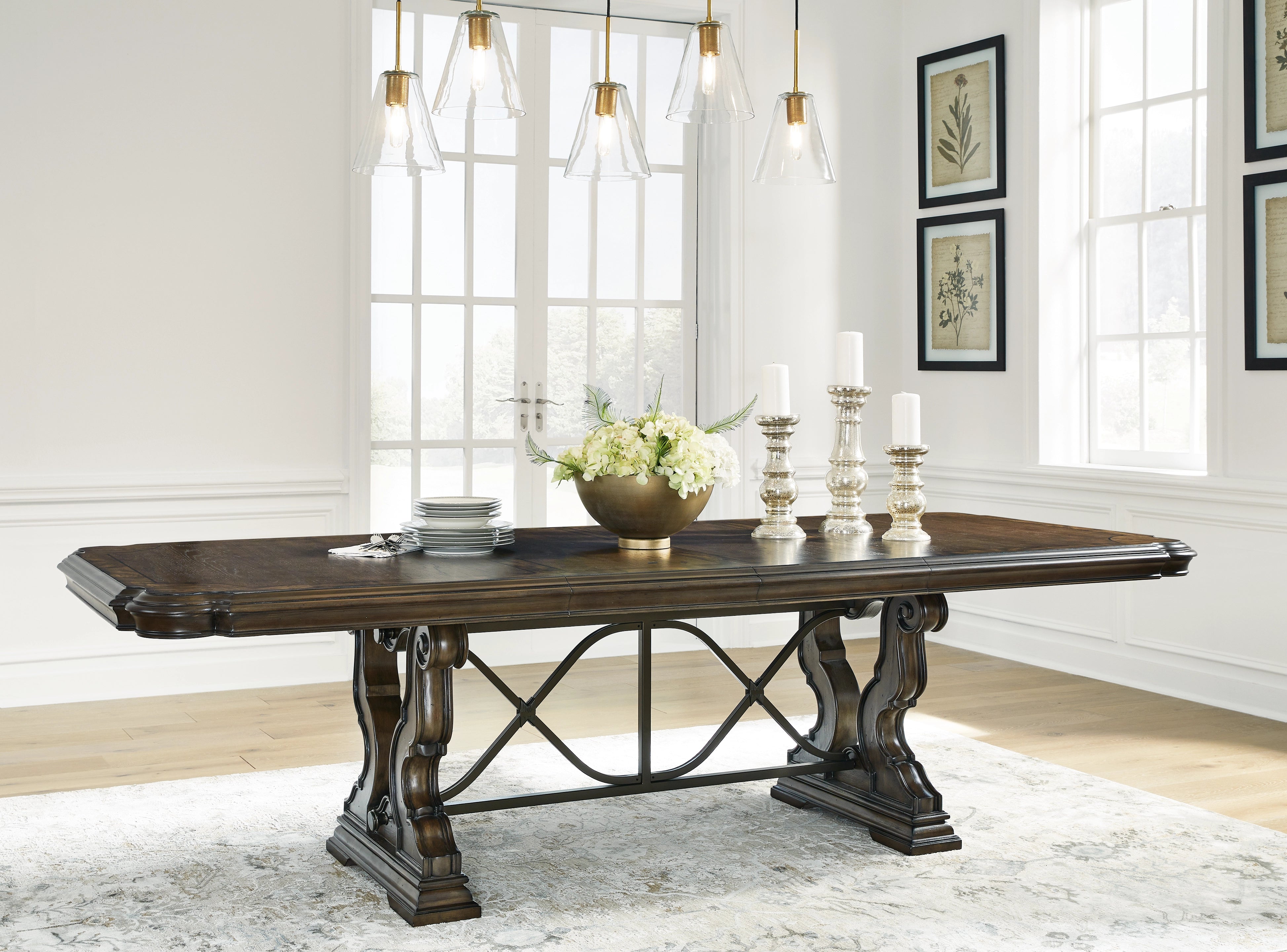 Maylee 8 Piece Extension Dining Table Package