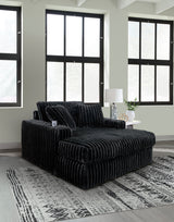 Midnight Madness Oversized Chaise Onyx