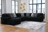 Midnight Madness 6 Seater LHF Corner Chaise Lounge Onyx