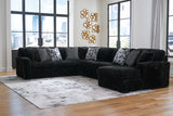 Midnight Madness 6 Seater RHF Corner Chaise Lounge Onyx