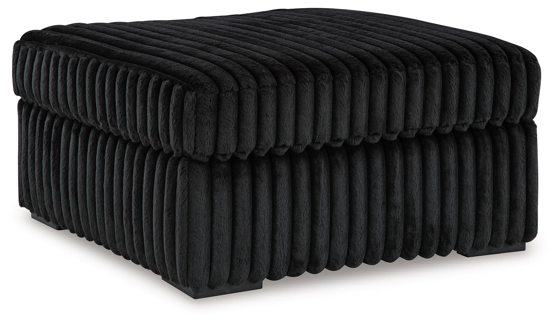Midnight Madness Oversize Accent Ottoman - Onyx