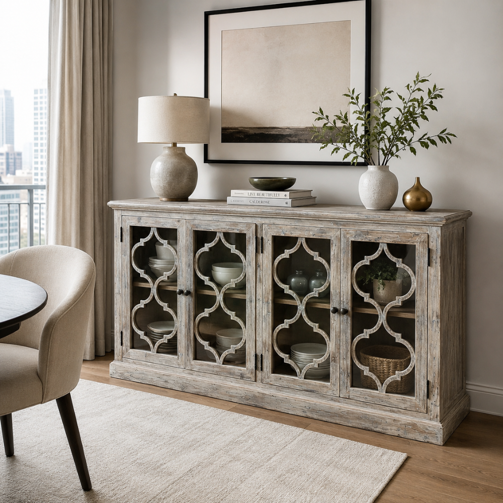 Mulia 4 Door Recycled Timber Buffet | InStyle Furniture