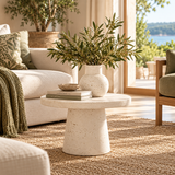 Nevada Round Coffee Table – Travertine