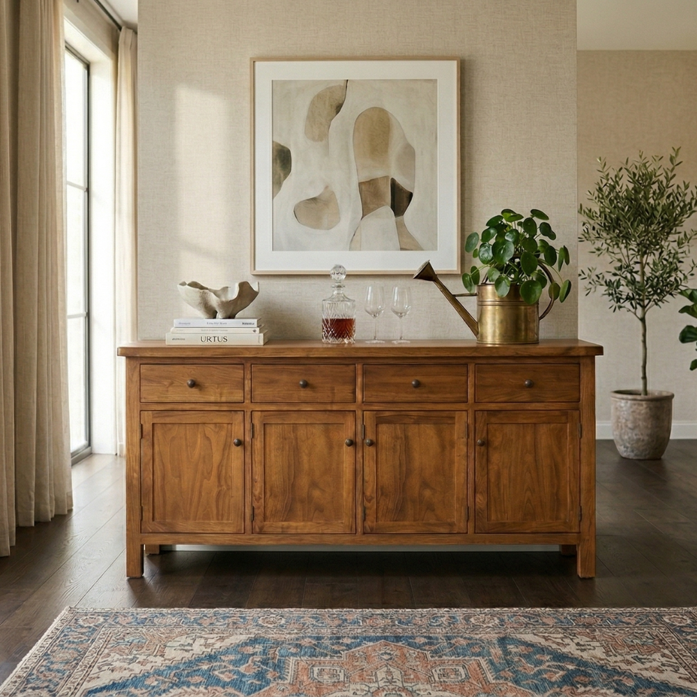 New Age Deluxe 210cm Buffet - Dark Oak