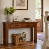 New Age 140cm Hall Stand - Dark Oak