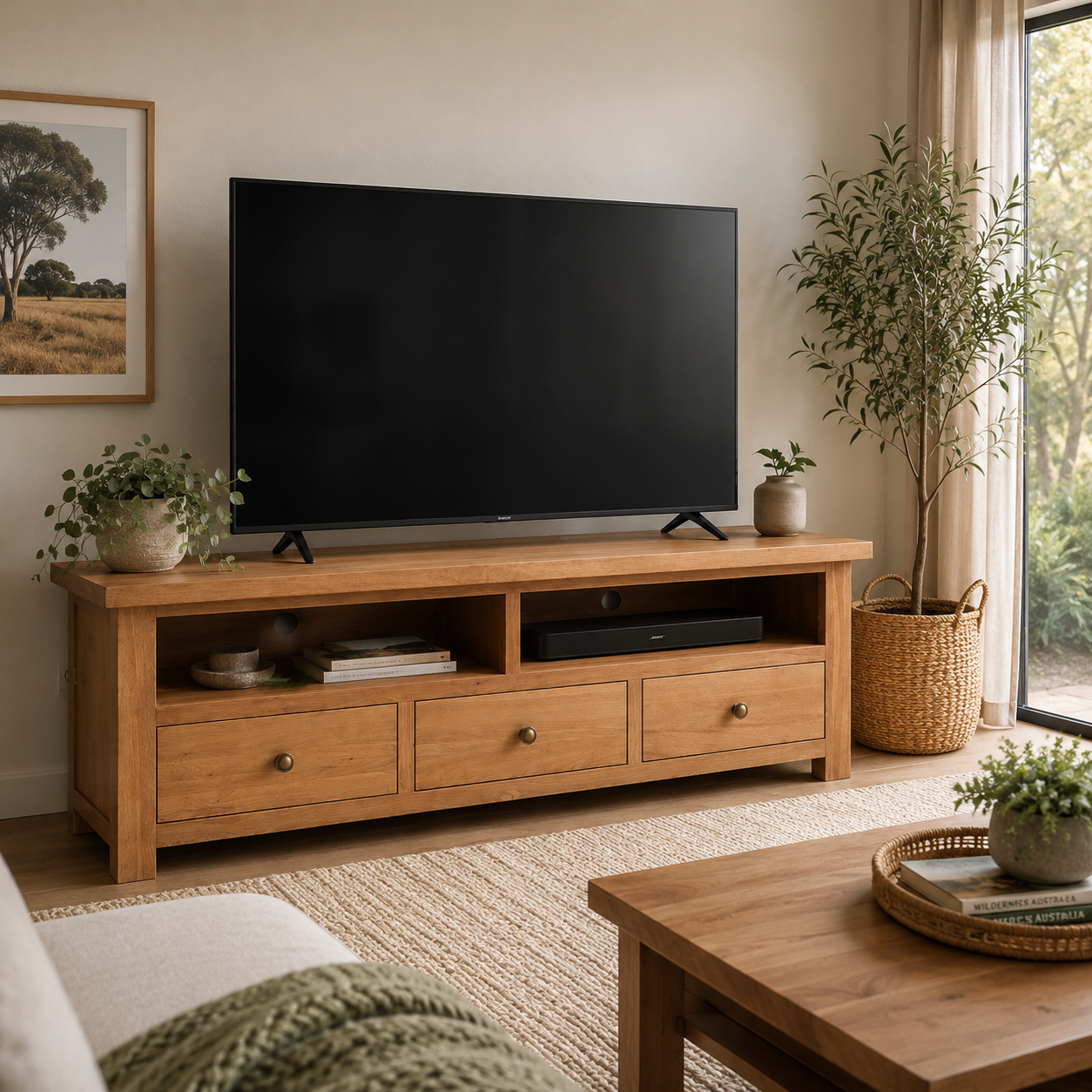 New Age 1700mm TV Unit - Natural