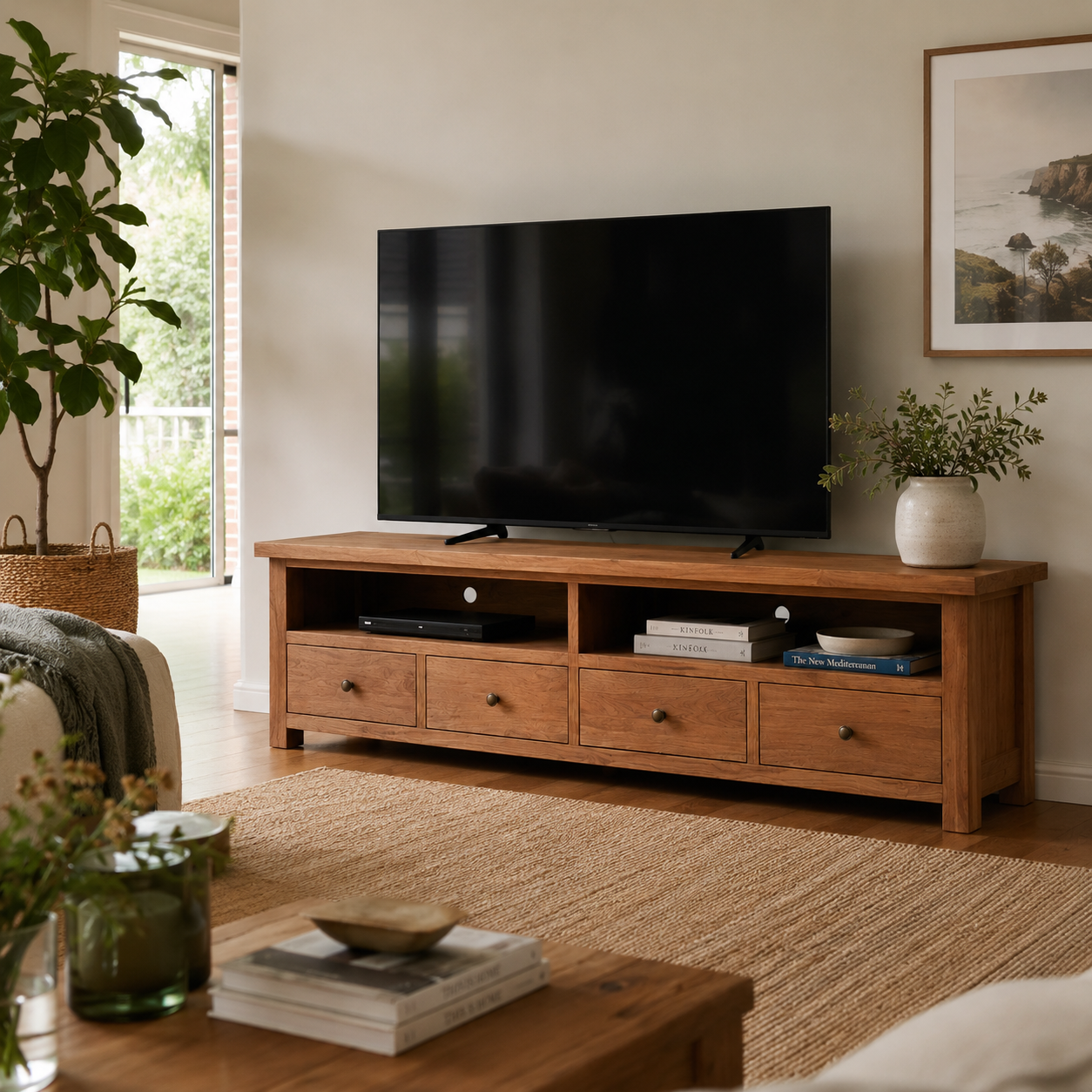New Age 2200mm TV Unit - Natural
