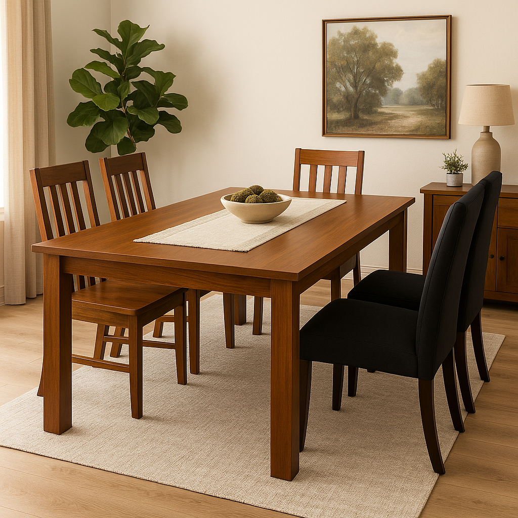 New Age Dining Table - Dark Oak