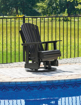 Hyland Wave Outdoor Swivel Glider Chair – Black Finish