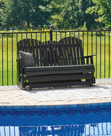 Hyland Wave Outdoor 2-Seater Glider Loveseat – Black Finish