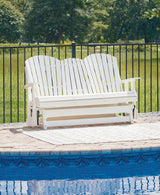 Hyland Wave Outdoor 2-Seater Glider Loveseat – White