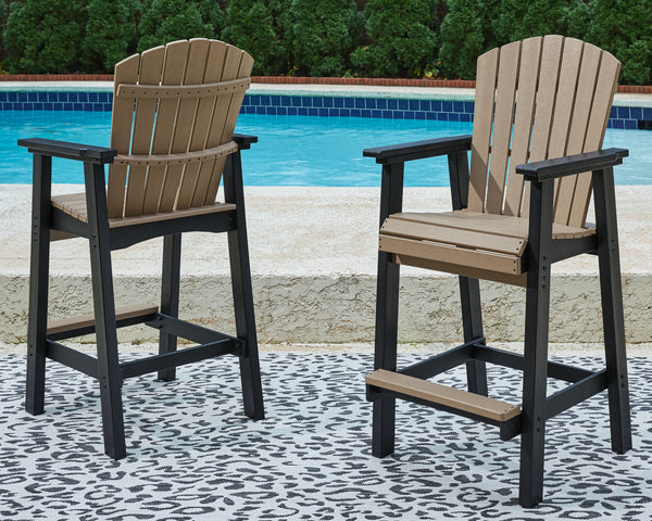 Fairen Trail Outdoor Tall Barstool Set – Driftwood/Black (Set of 2)