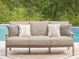Cliffs Beach Outdoor Sofa with Cushion – Driftwood