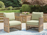 Vision Lane Outdoor Lounge Chair with Nuvella® Green Cushion