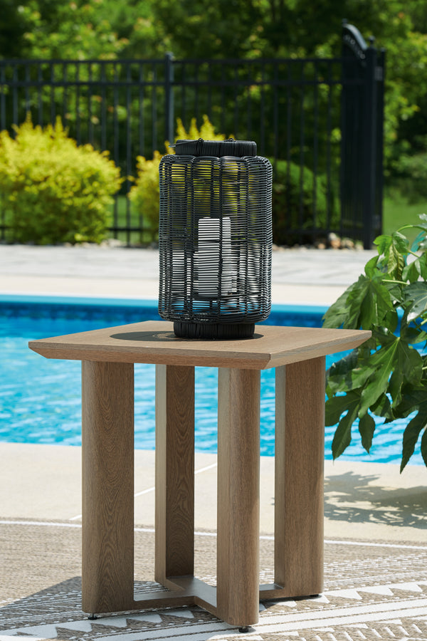 Serene Bay Outdoor End Table – Dark Brown