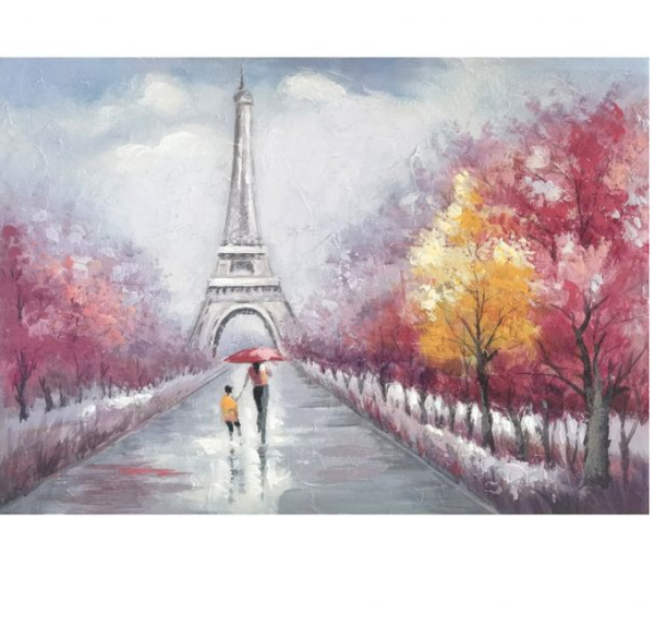 Paris - Eiffel Tower Hand-painted Canvas