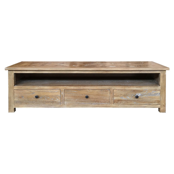 Kenthurst Royal 1900mm TV Unit – Recycled Elm & Parquetry